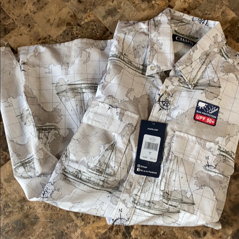 Chaps Men’s size small Sun protection 50+ shirt